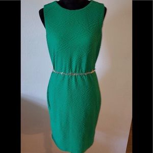 Calvin Klein business casual fitting dress, Green